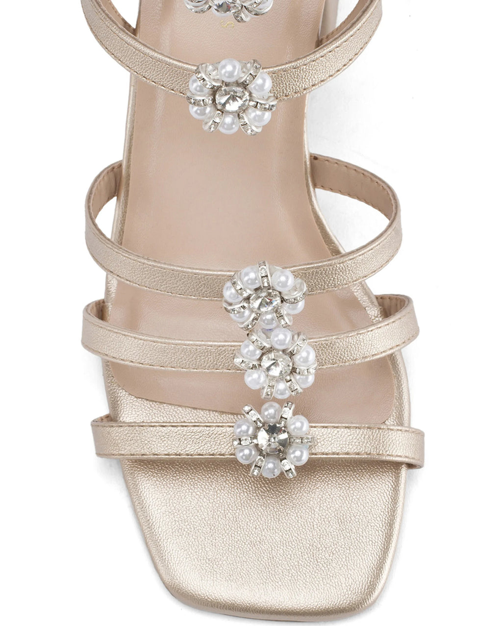 Victoria Gold Crystal Gladiator Heels - Lino Perros