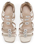 Victoria Gold Crystal Gladiator Heels - Lino Perros