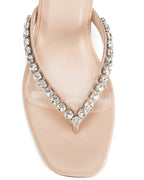 Mary Beige Sparkle Heels - Lino Perros