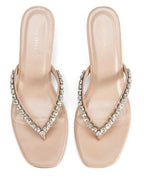 Mary Beige Sparkle Heels - Lino Perros