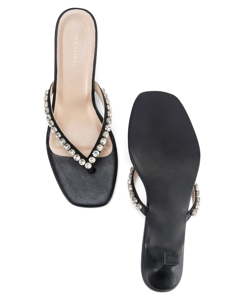 Mary Black Sparkle Heels - Lino Perros