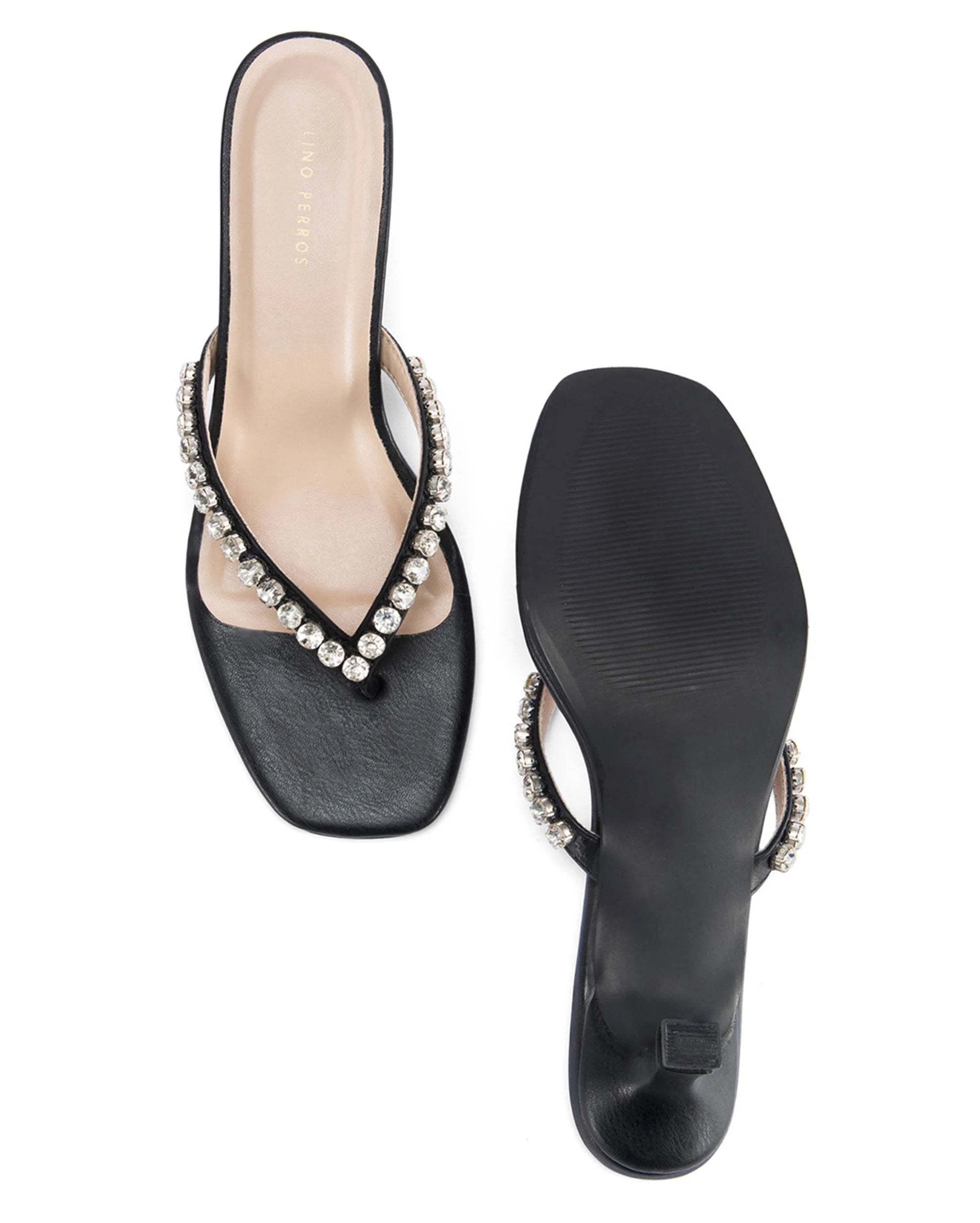 Mary Black Sparkle Heels - Lino Perros
