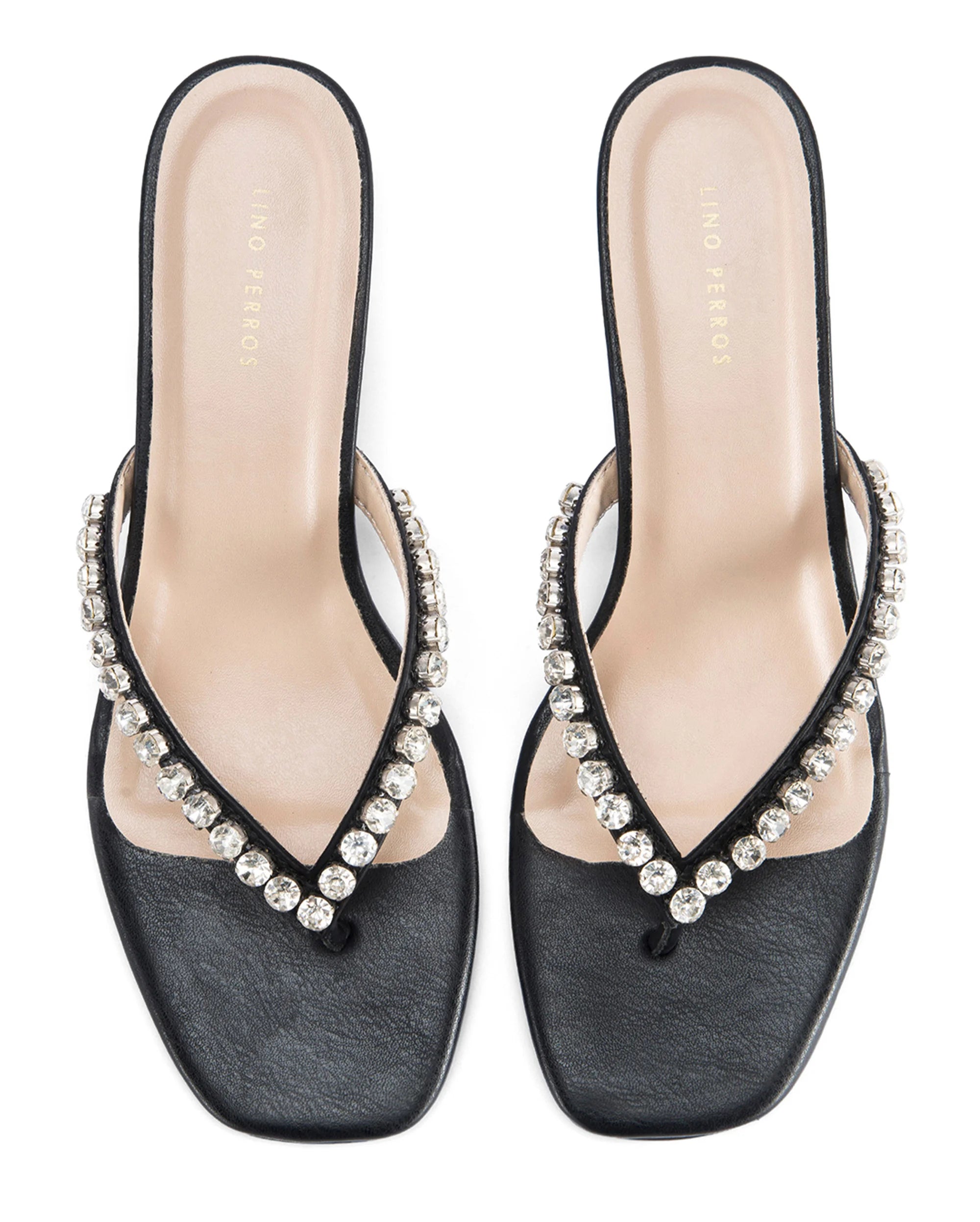 Mary Black Sparkle Heels - Lino Perros