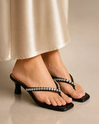 Mary Black Sparkle Heels - Lino Perros