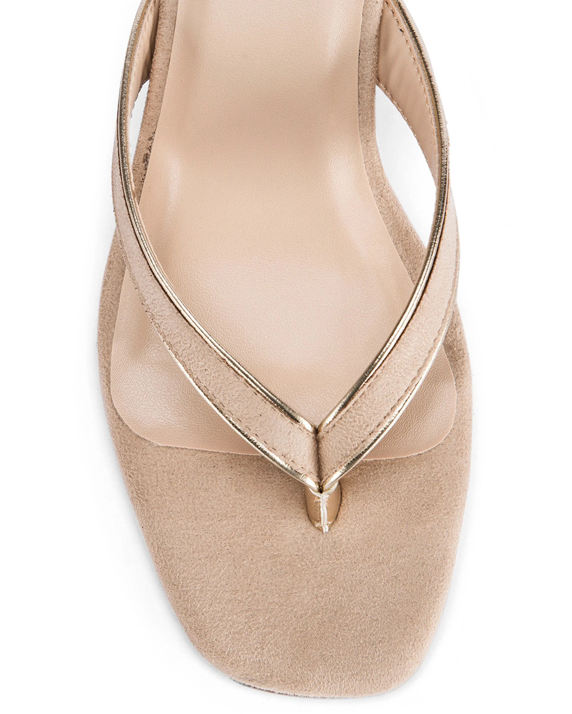 Mary Beige Velvet Heels - Lino Perros