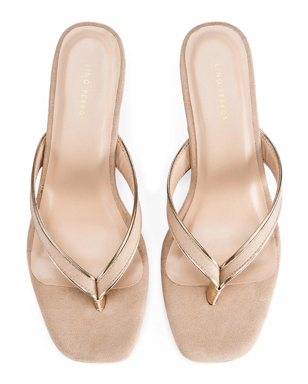 Mary Beige Velvet Heels - Lino Perros