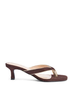Mary Brown Velvet Heels - Lino Perros