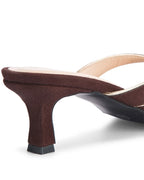 Mary Brown Velvet Heels - Lino Perros