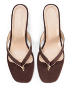 Mary Brown Velvet Heels - Lino Perros