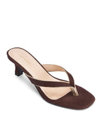 Mary Brown Velvet Heels - Lino Perros