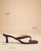 Mary Brown Velvet Heels - Lino Perros