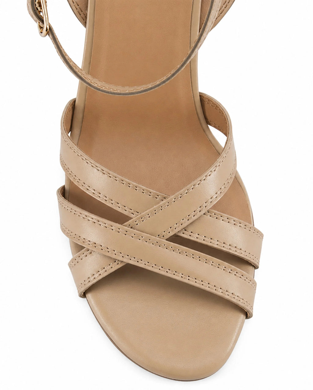 Gabbana Beige Multi-Strap Block Heels - Lino Perros
