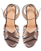 Gabbana Coffee Multi-Strap Block Heels - Lino Perros