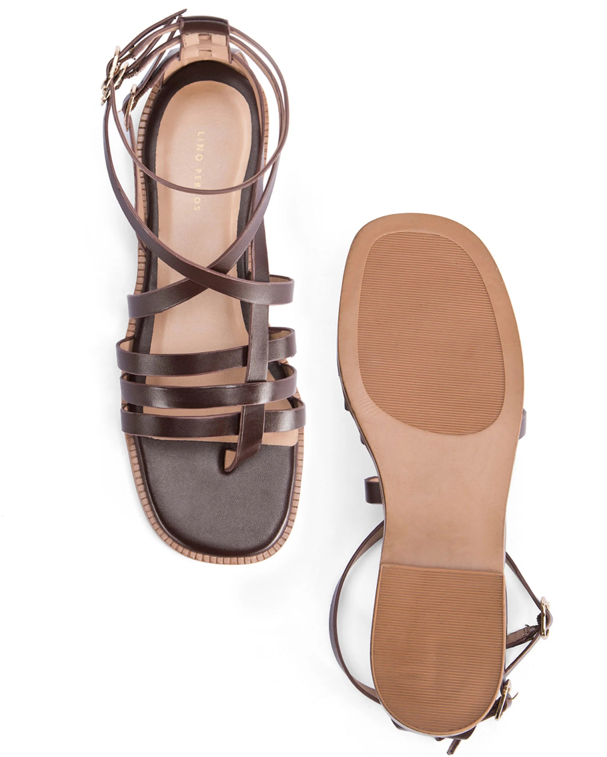 Mary Brown Gladiator Flats - Lino Perros