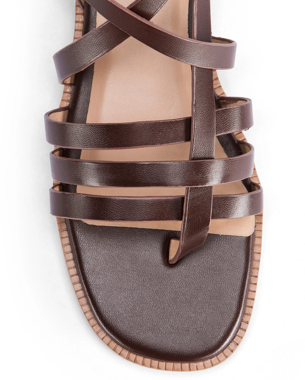 Mary Brown Gladiator Flats - Lino Perros