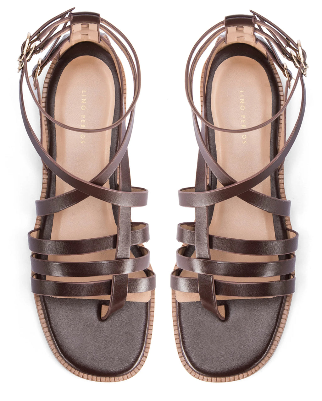 Mary Brown Gladiator Flats - Lino Perros