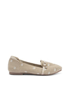 Hepburn Beige Polka Charm Loafers - Lino Perros