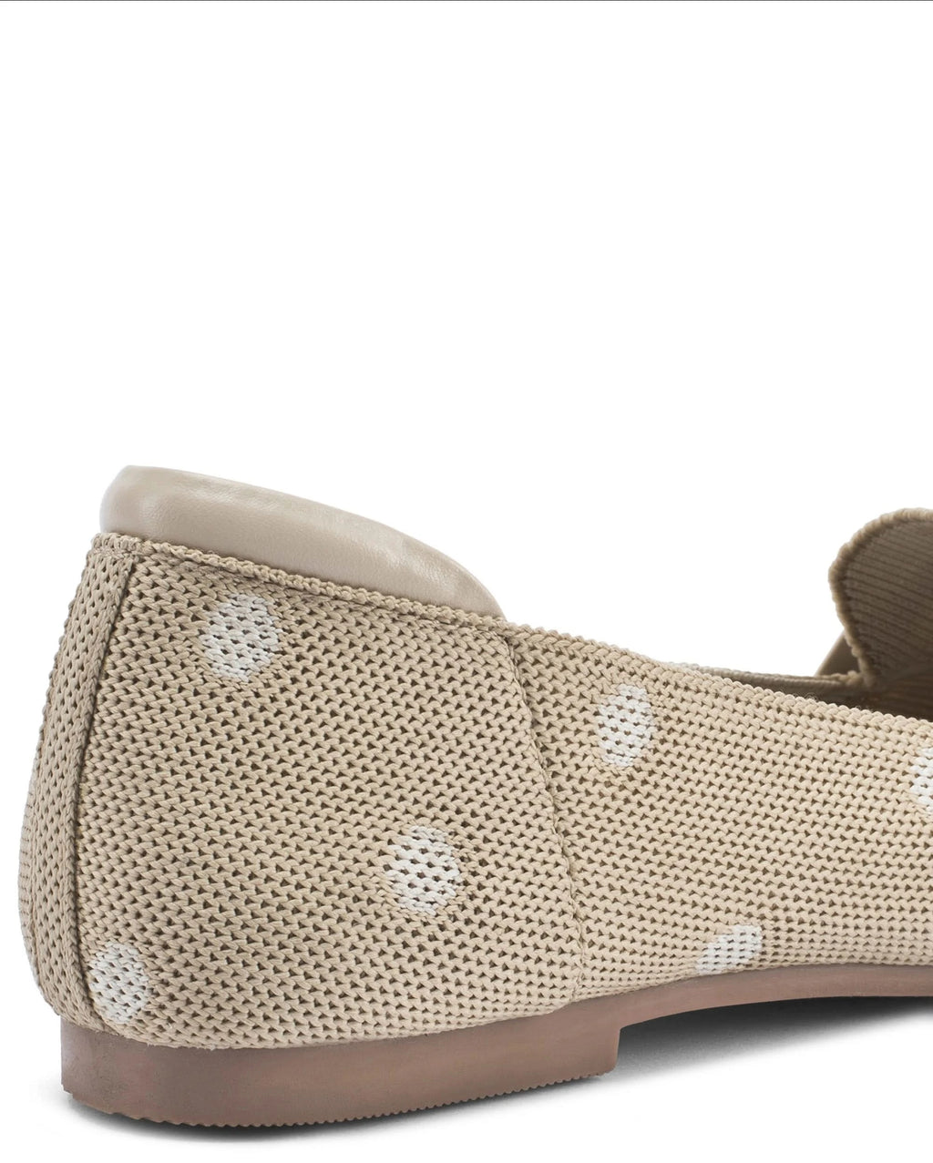 Hepburn Beige Polka Charm Loafers - Lino Perros