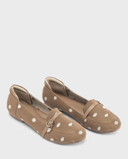 Hepburn Tan Polka Charm Loafers