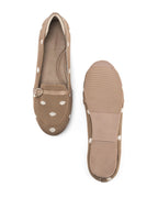 Hepburn Tan Polka Charm Loafers - Lino Perros