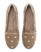 Hepburn Tan Polka Charm Loafers - Lino Perros