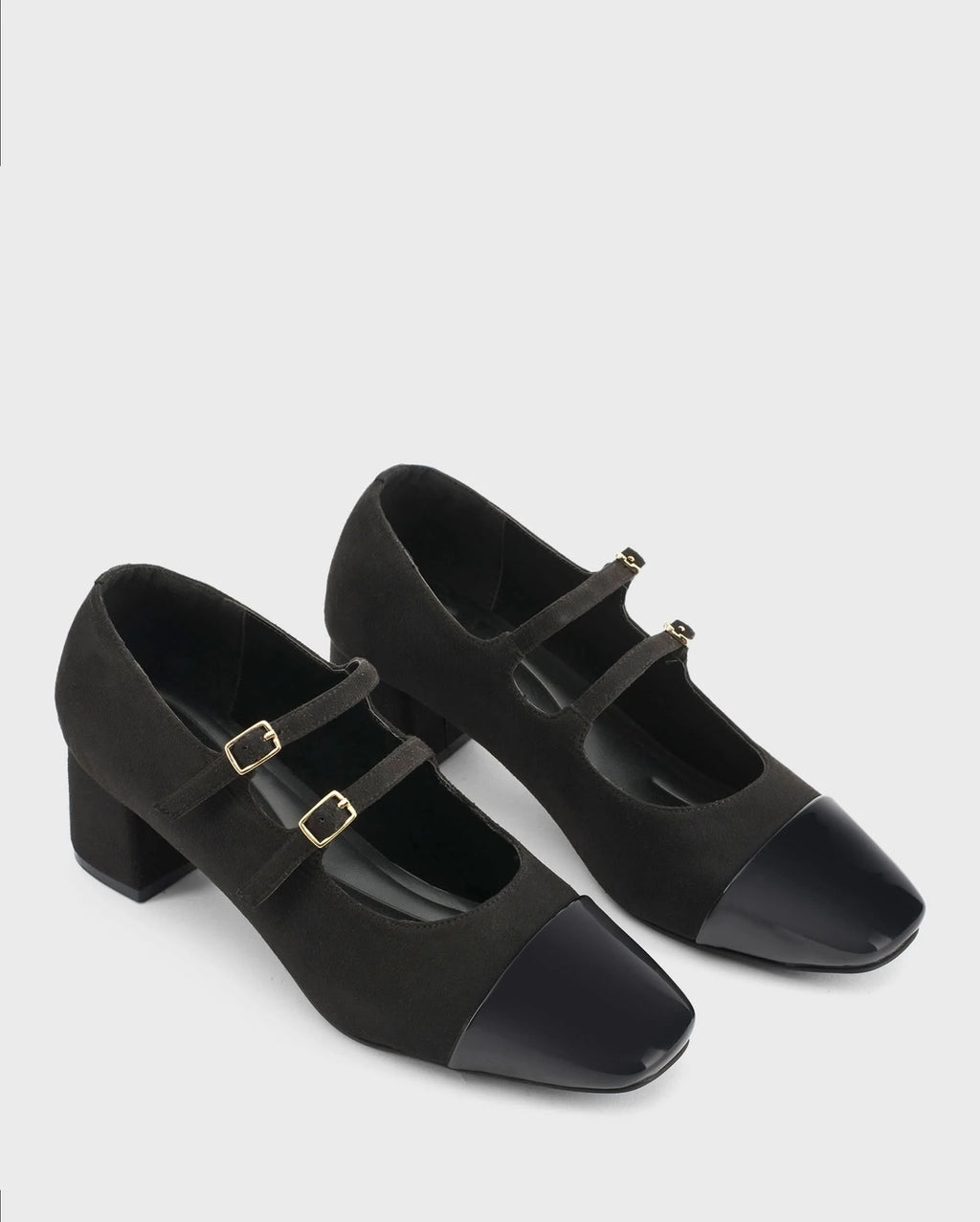 Hepburn Black Belle Buckle Heels - Lino Perros