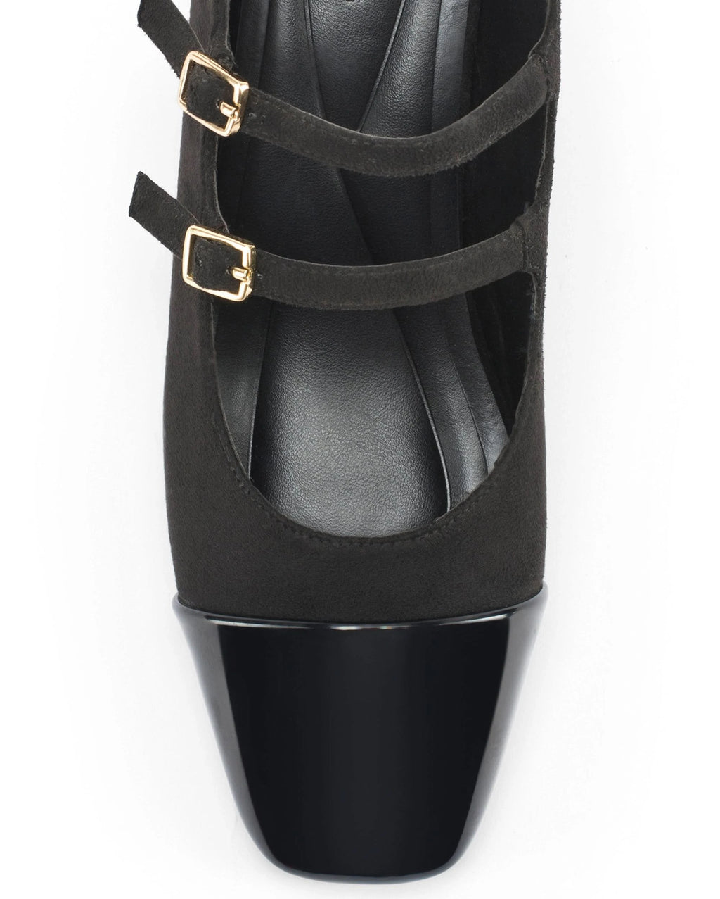 Hepburn Black Belle Buckle Heels - Lino Perros