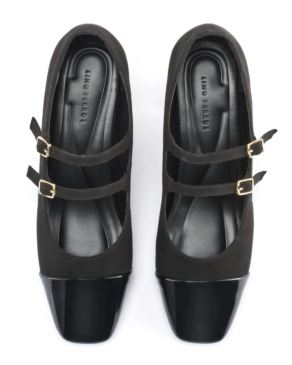 Hepburn Black Belle Buckle Heels - Lino Perros