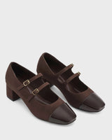 Hepburn Coffee Belle Buckle Heels