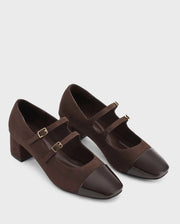 Hepburn Coffee Belle Buckle Heels