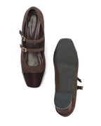 Hepburn Coffee Belle Buckle Heels - Lino Perros
