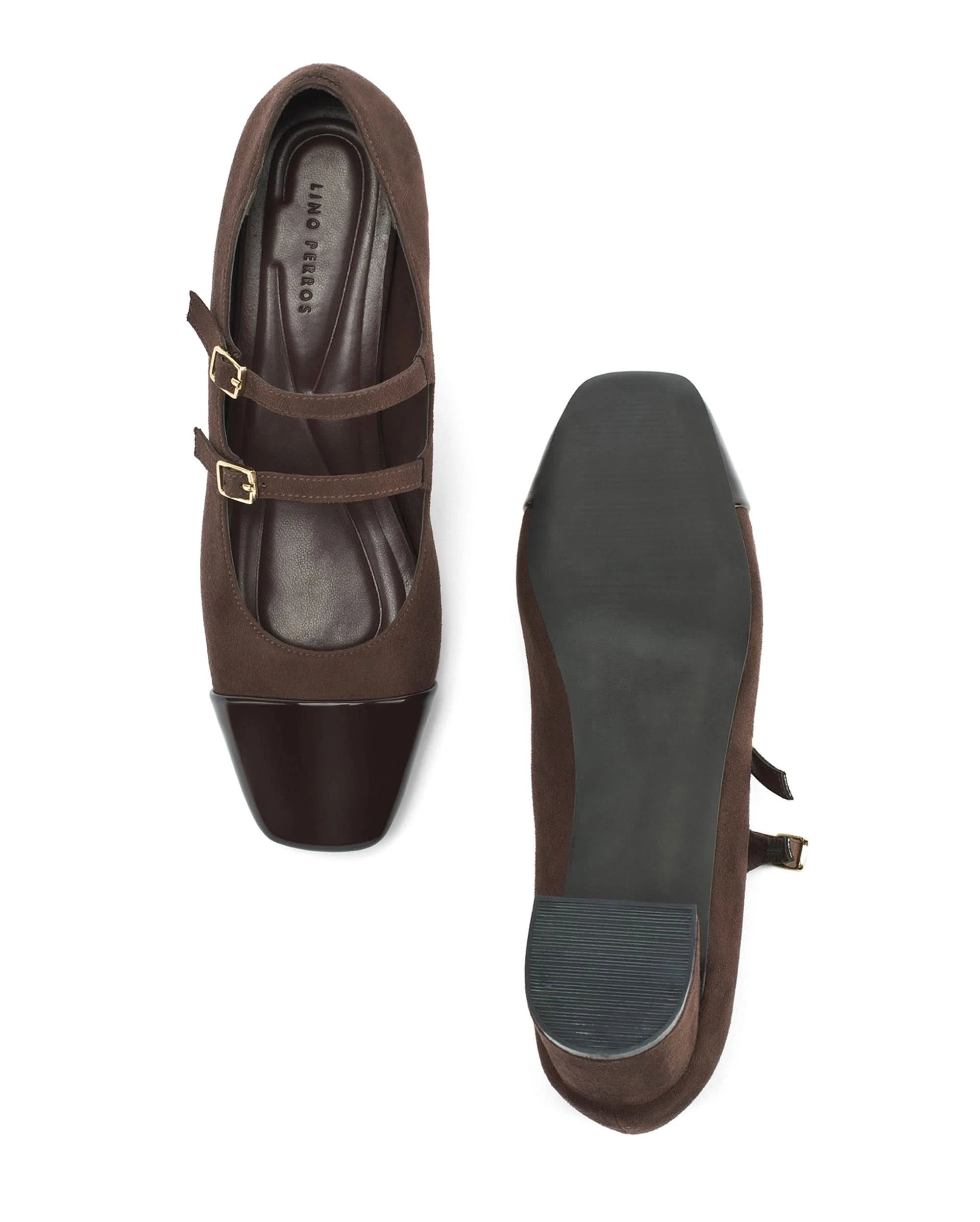 Hepburn Coffee Belle Buckle Heels - Lino Perros