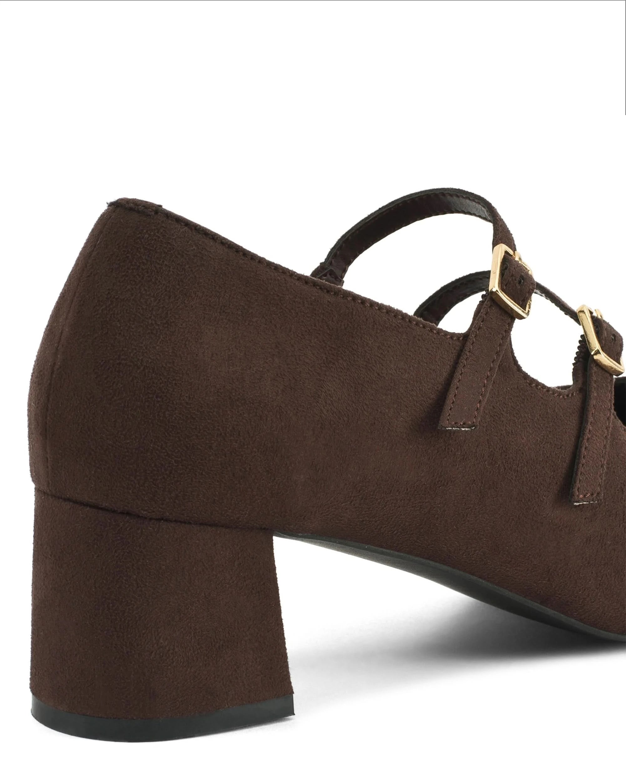 Hepburn Coffee Belle Buckle Heels - Lino Perros