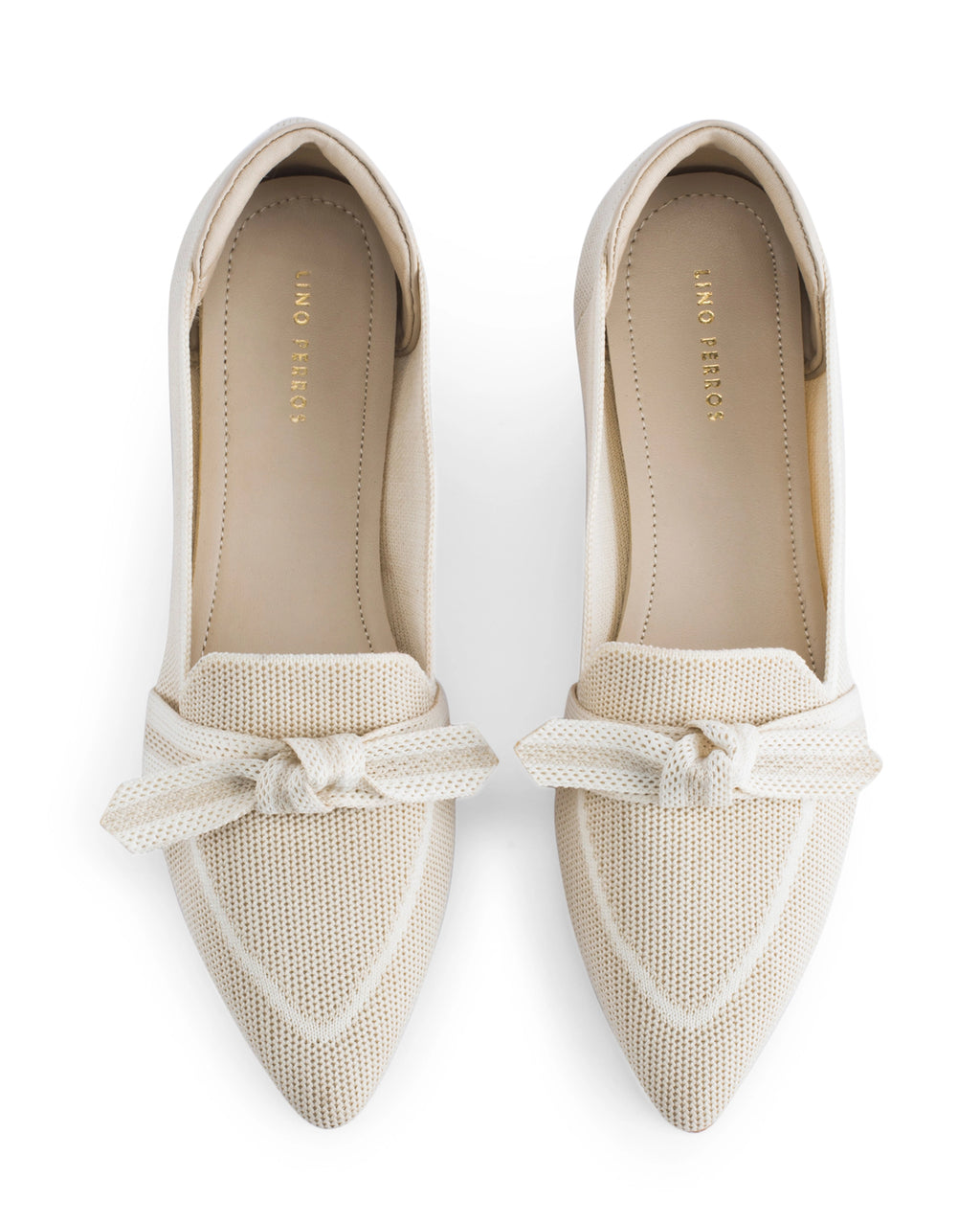 Hepburn Beige Daisy Bow Loafers