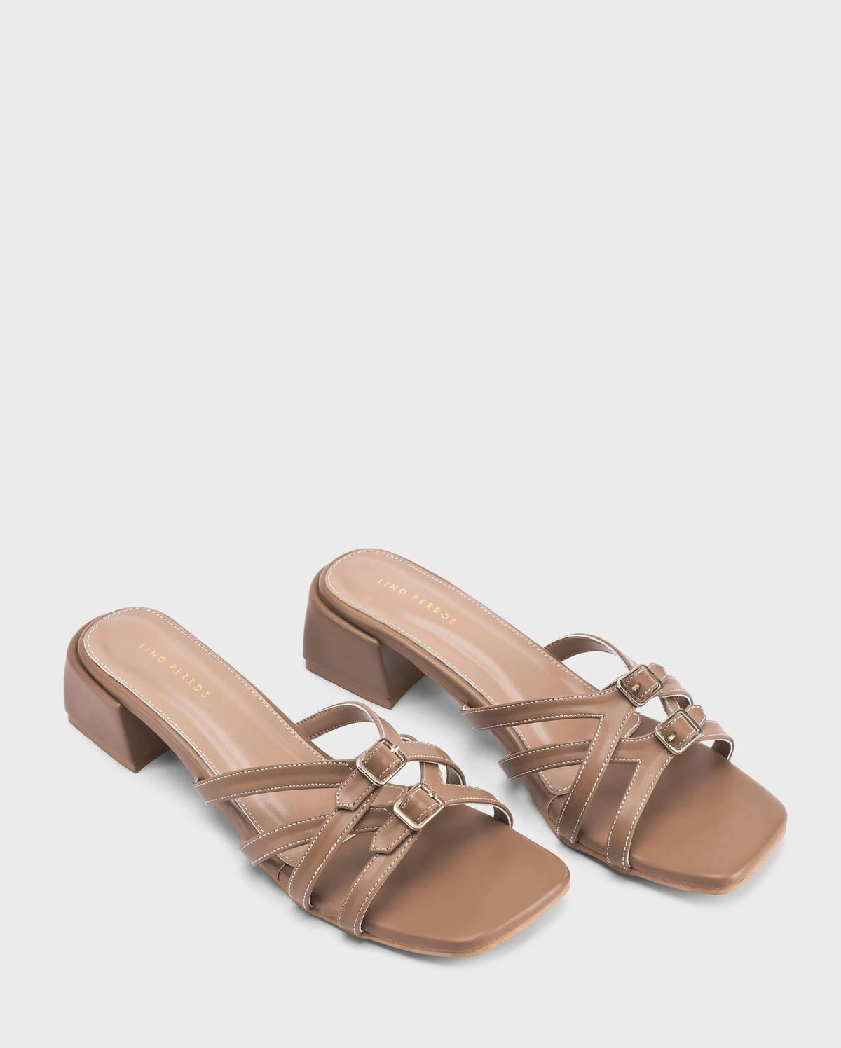 Gabbana Beige Siena Buckle Heels - Lino Perros