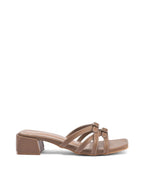 Gabbana Beige Siena Buckle Heels - Lino Perros