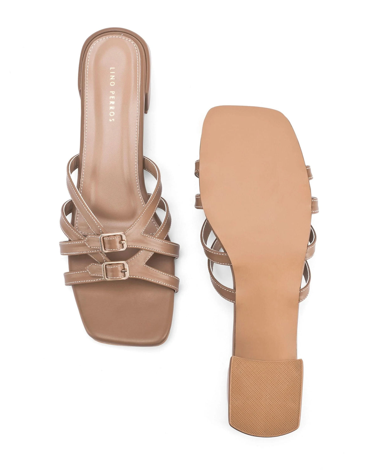 Gabbana Beige Siena Buckle Heels - Lino Perros