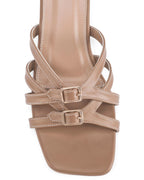 Gabbana Beige Siena Buckle Heels - Lino Perros