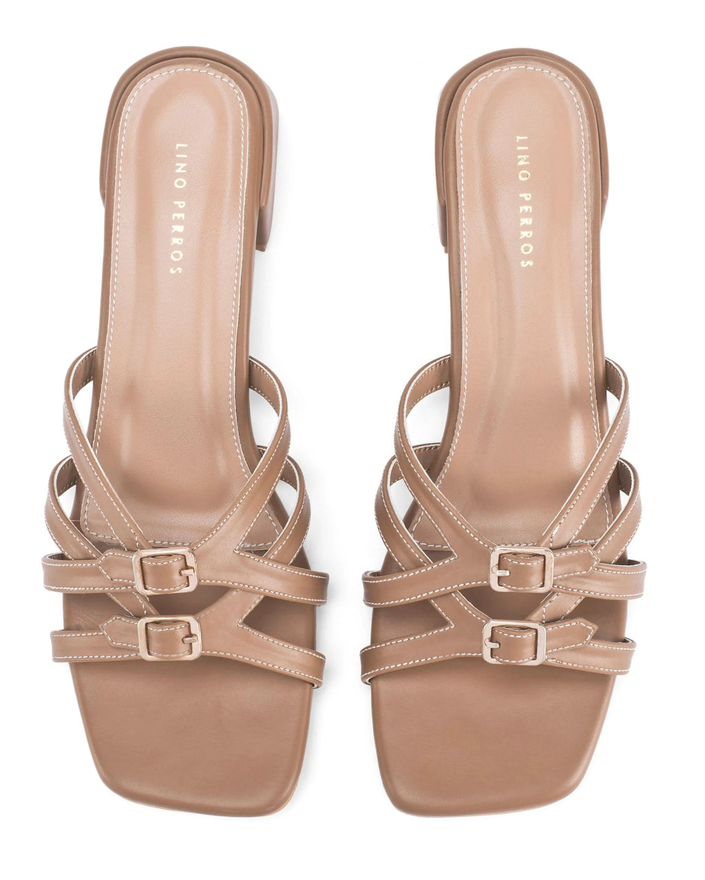 Gabbana Beige Siena Buckle Heels - Lino Perros