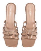 Gabbana Beige Siena Buckle Heels - Lino Perros