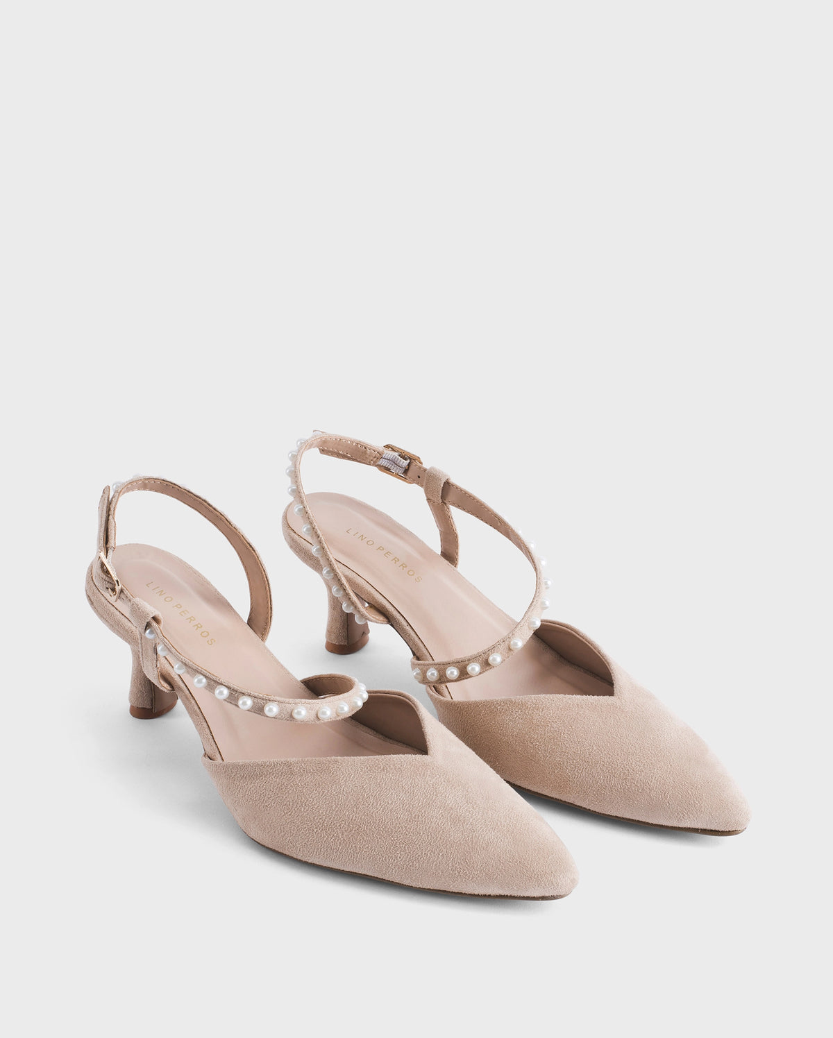 Victoria Bella Pearl Kitten Beige Heels