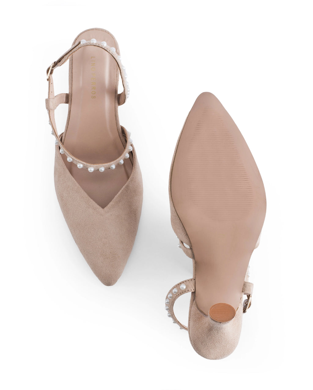 Victoria Bella Pearl Kitten Beige Heels