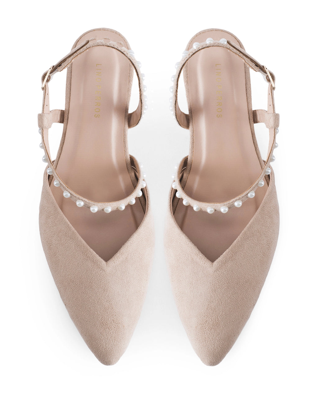 Victoria Bella Pearl Kitten Beige Heels