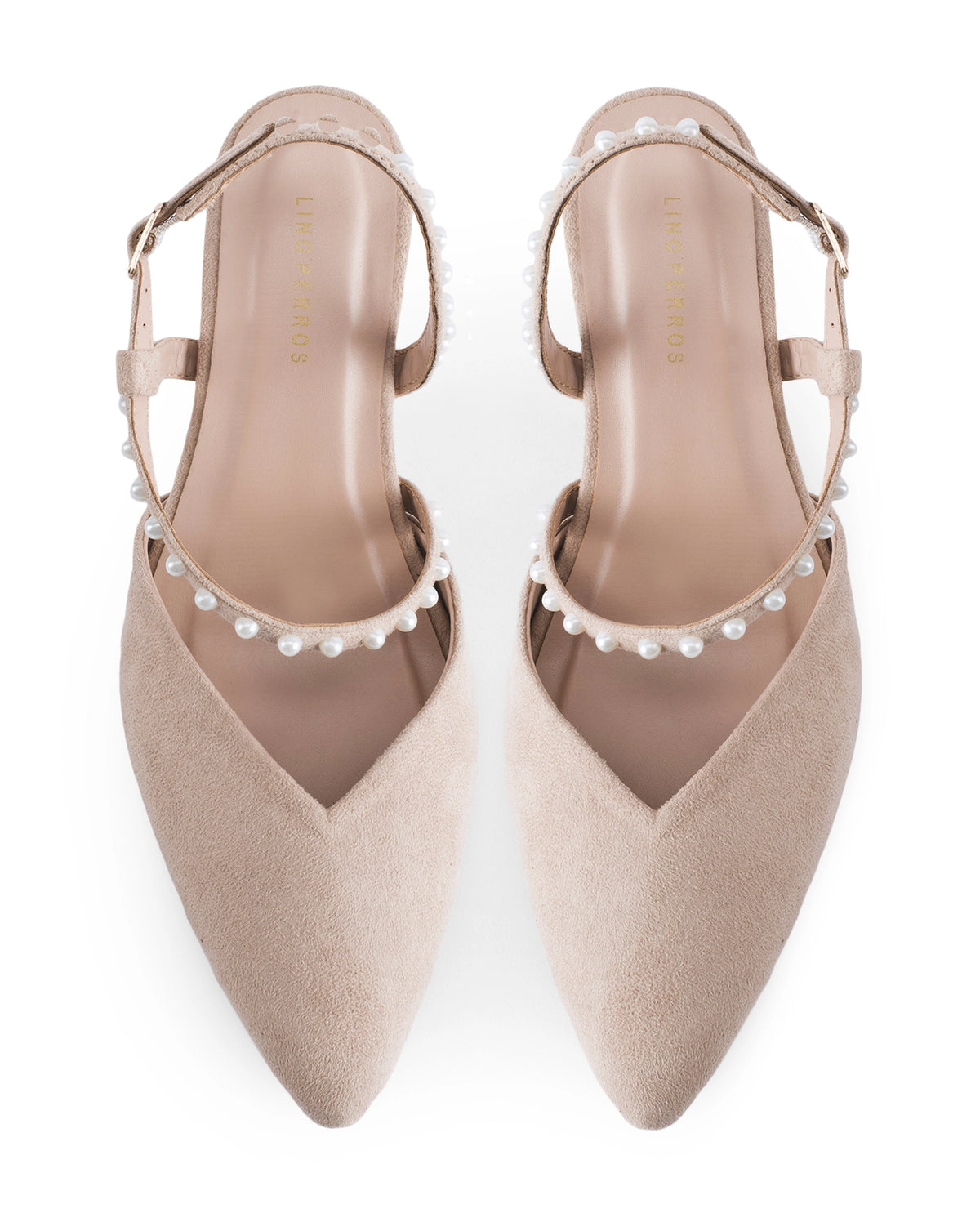 Victoria Bella Pearl Kitten Beige Heels