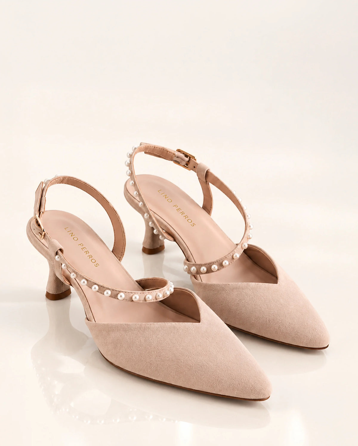 Victoria Bella Pearl Kitten Beige Heels