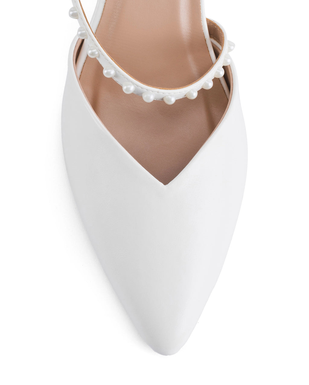 Victoria Bella Pearl Kitten White Heels