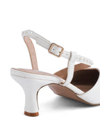 Victoria Bella Pearl Kitten White Heels