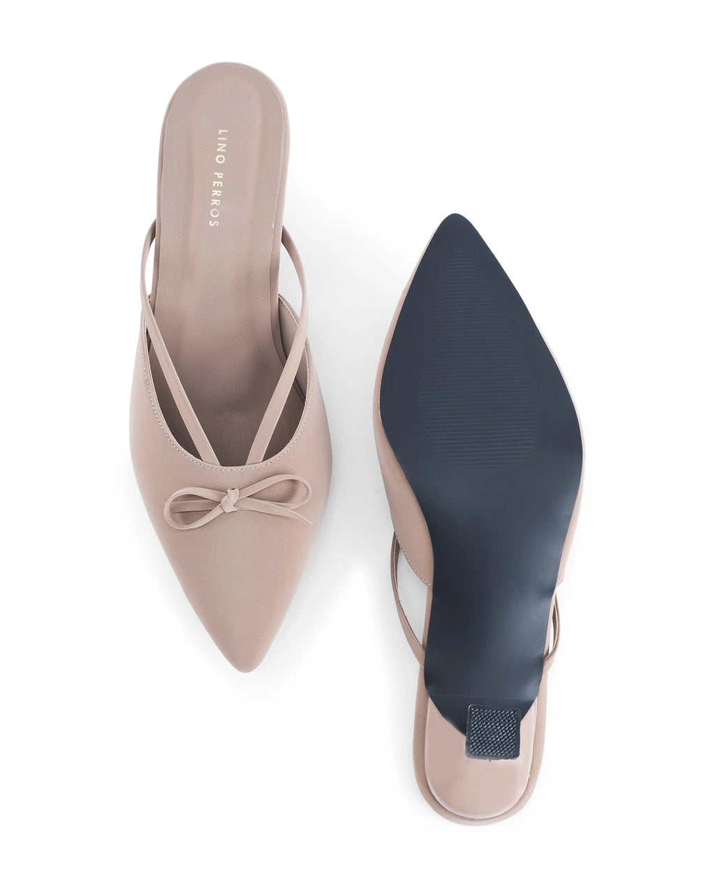 Hepburn Bow Bliss Beige Kitten Heels