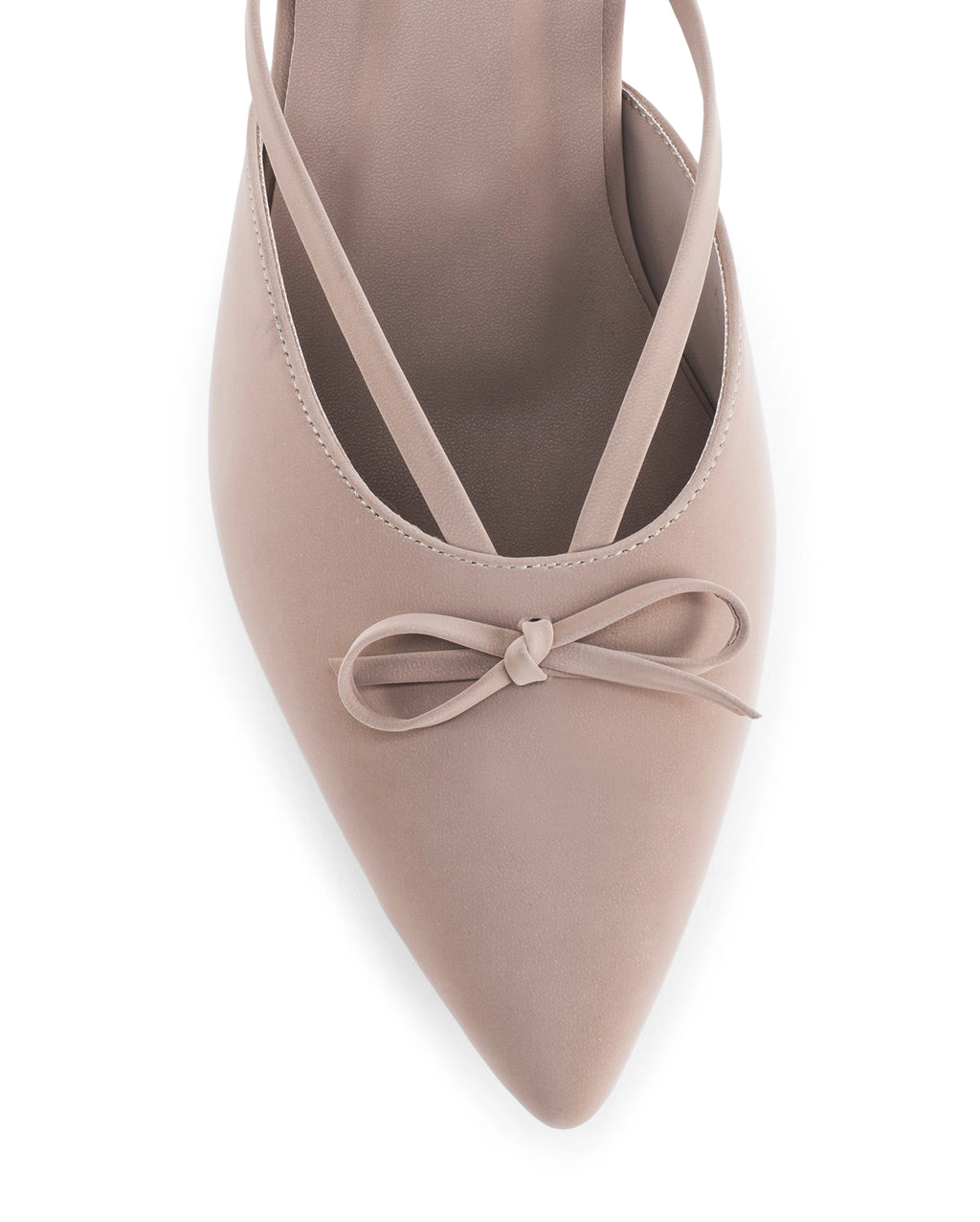 Hepburn Bow Bliss Beige Kitten Heels