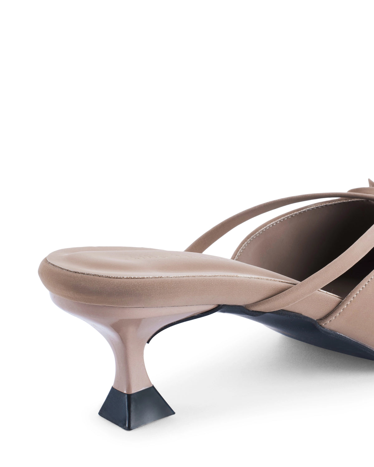 Hepburn Bow Bliss Beige Kitten Heels